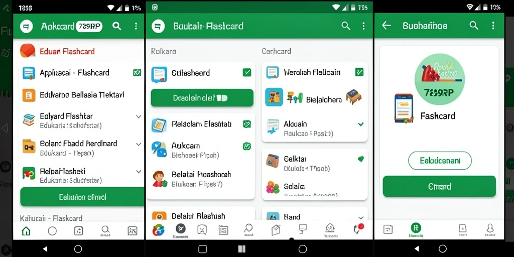 Tampilan antarmuka aplikasi Flashcard 789RP yang interaktif dan user-friendly.