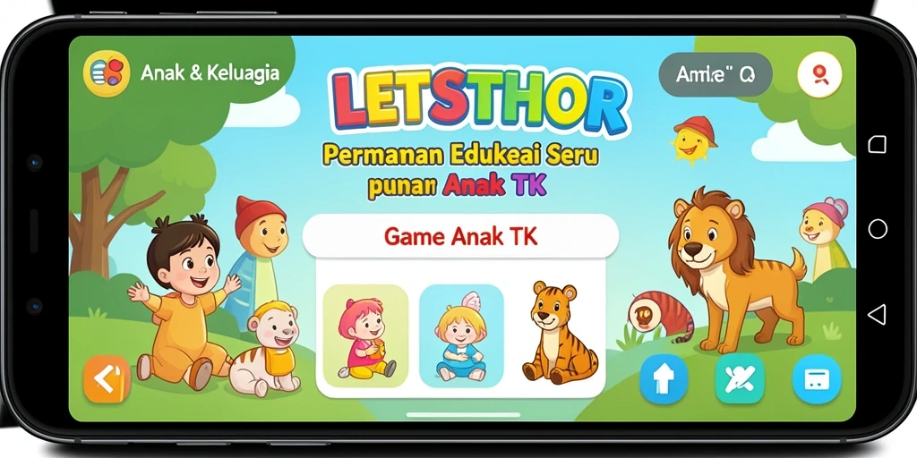 Antarmuka cerah dan interaktif dari LETSTHOR untuk anak TK.
