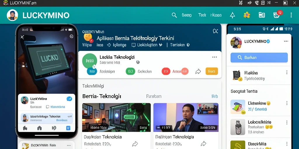 Tampilan antarmuka LUCKYMINO yang modern dan menarik.