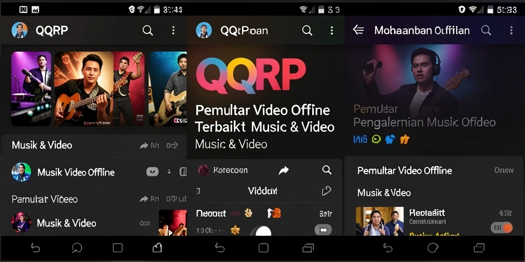 Tampilan antarmuka QQRP untuk pemutar video offline yang intuitif.
