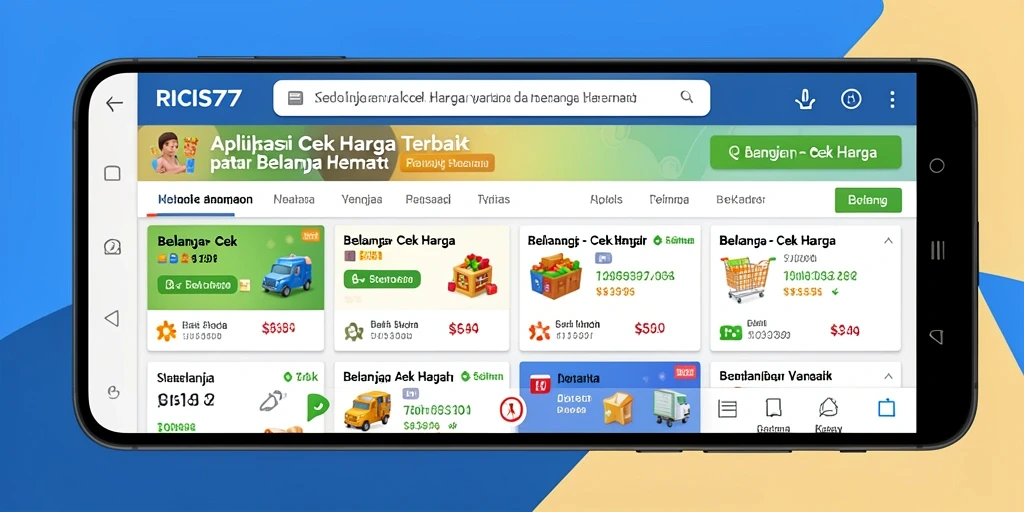 Tampilan antarmuka RICIS77 untuk fitur Cek Harga yang mudah digunakan.